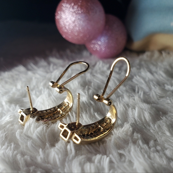 Zales14kGold Channel Set Diamond Earrings - Picture 9 of 14